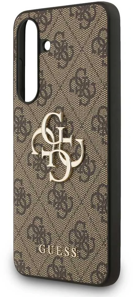 Guess Big 4G Classic Logo dėklas skirtas Samsung Galaxy S25 FE rudos spalvos