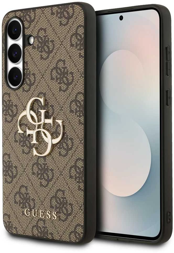 Guess Big 4G Classic Logo dėklas skirtas Samsung Galaxy S25 FE rudos spalvos
