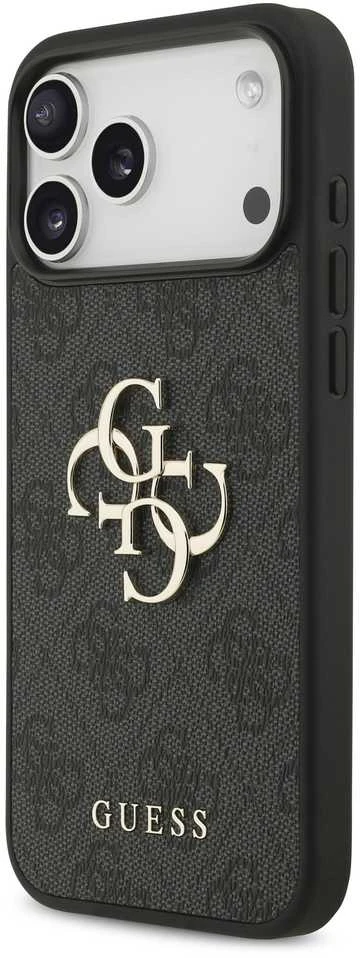 Guess 4G Strap 4G Classic Logo dėklas skirtas Apple iPhone 17 Pro Max juodos spalvos