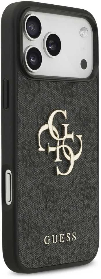 Guess 4G Strap 4G Classic Logo dėklas skirtas Apple iPhone 17 Pro Max juodos spalvos