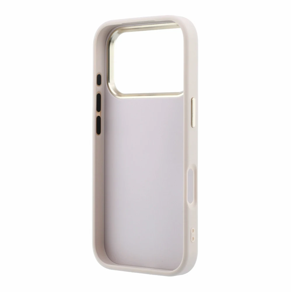 Dėklas Guess PU 4G Strass Metal Logo Case for iPhone 18 Pro Max Rožinė