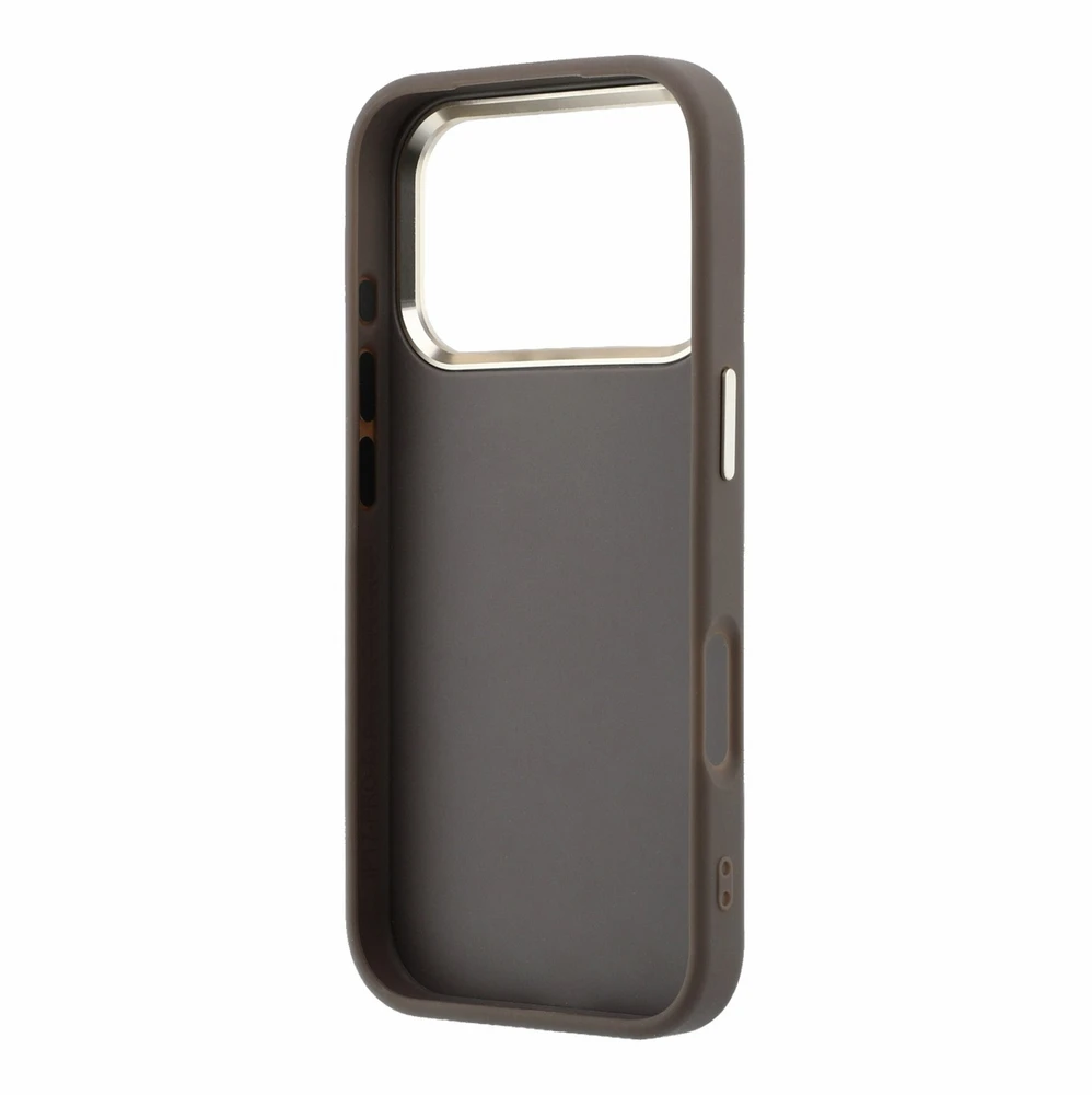 Dėklas Guess PU 4G Strass Metal Logo Case for iPhone 18 Pro Brown