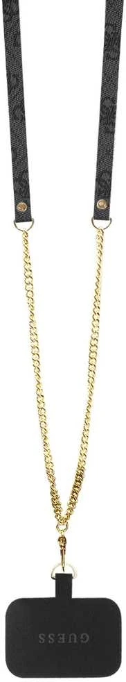 Guess GUHCP15SP4TDSCPK Apple iPhone 15 / 14 / 13 6.1″ juodos spalvos kietas dėklas Crossbody 4G Metal Logo