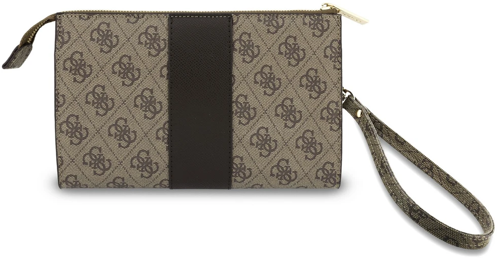 Torebka na telefon Guess 4G with Round 4G & Classic Logos Stripe ruda