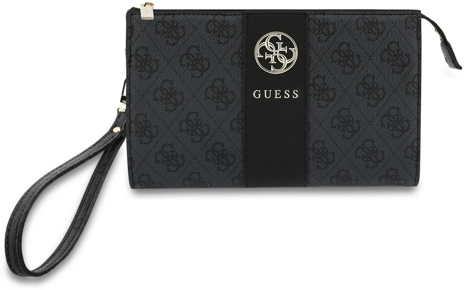 Torebka na telefon Guess 4G with Round 4G & Classic Logos Stripe juoda