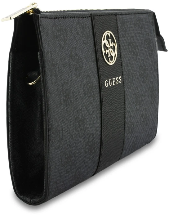 Torebka na telefon Guess 4G with Round 4G & Classic Logos Stripe juoda