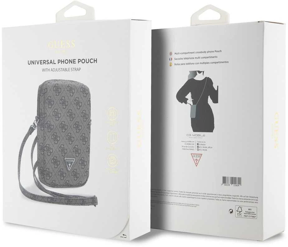 „Guess“ PU 4G trikampio formos piniginė telefono krepšys su užtrauktuku, raudonos spalvos
