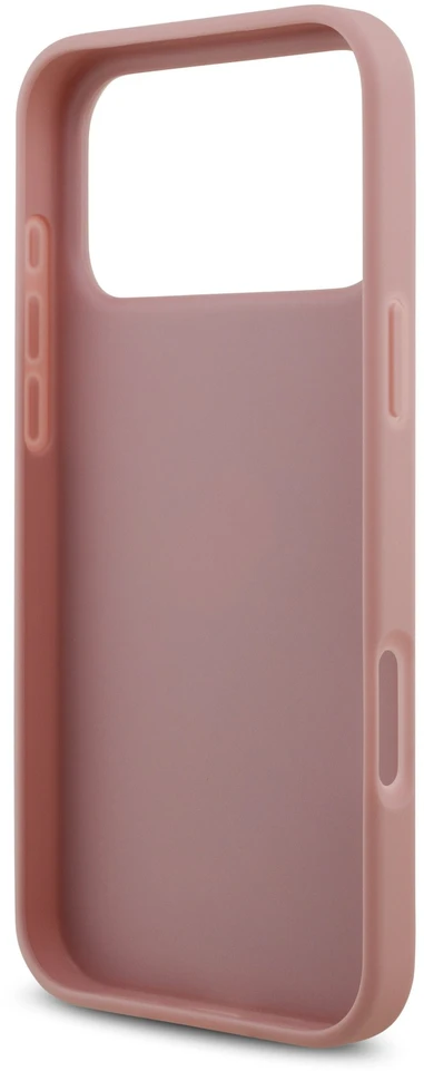 Dėklas Guess PU Fixed Glitter 4G Metal Logo Case for iPhone 18 Pro Max Rožinė