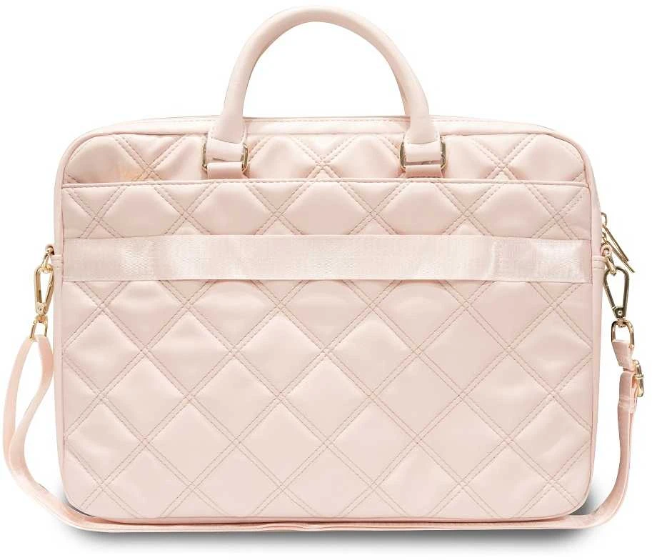 Guess krepšys kompiuteriui GUCB15ZPSQSSGP 16″ rožinės spalvos Quilted 4G