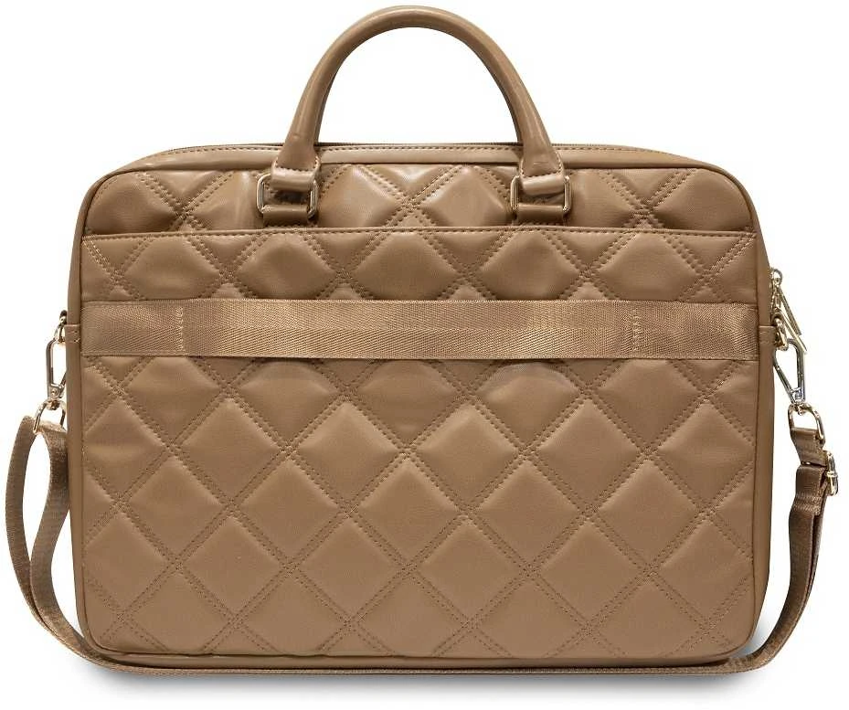 Guess krepšys kompiuteriui GUCB15ZPSQSSGW 16″ rudos spalvos Quilted 4G
