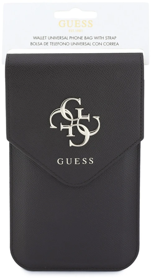 Dėklas Guess PU Grained 4G Metal Logo telefono krepšys rudas
