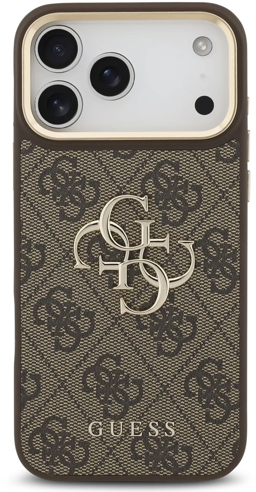 Dėklas Guess 4G Big 4G Classic Logo do iPhone 18 Pro Max / 17 Pro Max ruda auksinė