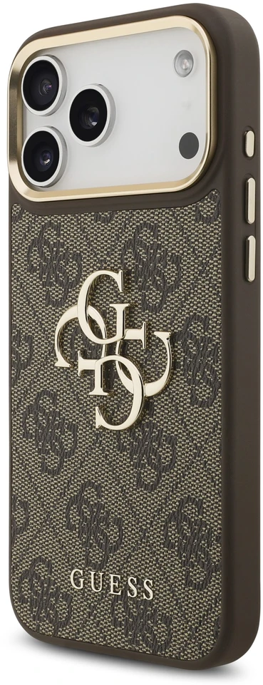 Dėklas Guess 4G Big 4G Classic Logo do iPhone 18 Pro Max / 17 Pro Max ruda auksinė