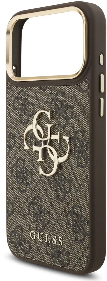 Dėklas Guess 4G Big 4G Classic Logo do iPhone 18 Pro Max / 17 Pro Max ruda auksinė