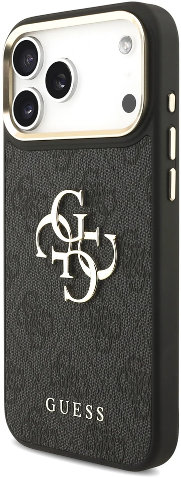 Dėklas Guess 4G Big 4G Classic Logo Case for iPhone 17 Pro Max / 18 Pro Max - Juodas and Gold