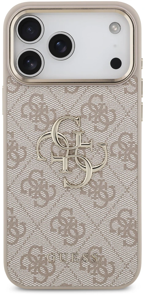 Dėklas Guess 4G Big 4G Classic Logo do iPhone 18 Pro Max / 17 Pro Max rožinė auksinė