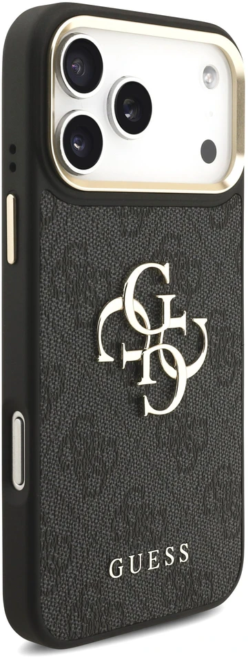 Dėklas Guess 4G Big 4G Classic Logo Case for iPhone 17 Pro Max / 18 Pro Max - Juodas and Gold