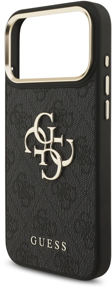 Dėklas Guess 4G Big 4G Classic Logo Case for iPhone 17 Pro Max / 18 Pro Max - Juodas and Gold