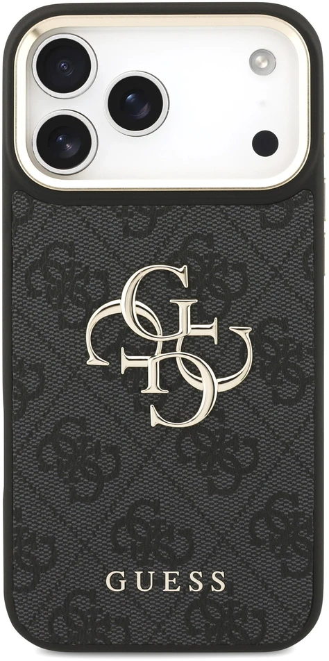 Dėklas Guess 4G Big 4G Classic Logo Case for iPhone 17 Pro Max / 18 Pro Max - Juodas and Gold