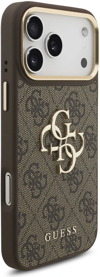 Dėklas Guess 4G Big 4G Classic Logo do iPhone 18 Pro Max / 17 Pro Max ruda auksinė