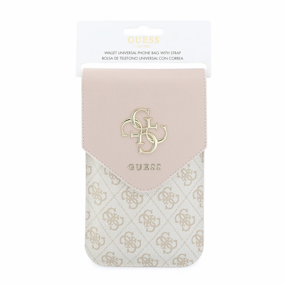 Dėklas Phone bag Guess Graines 4G & Classic Logos pink