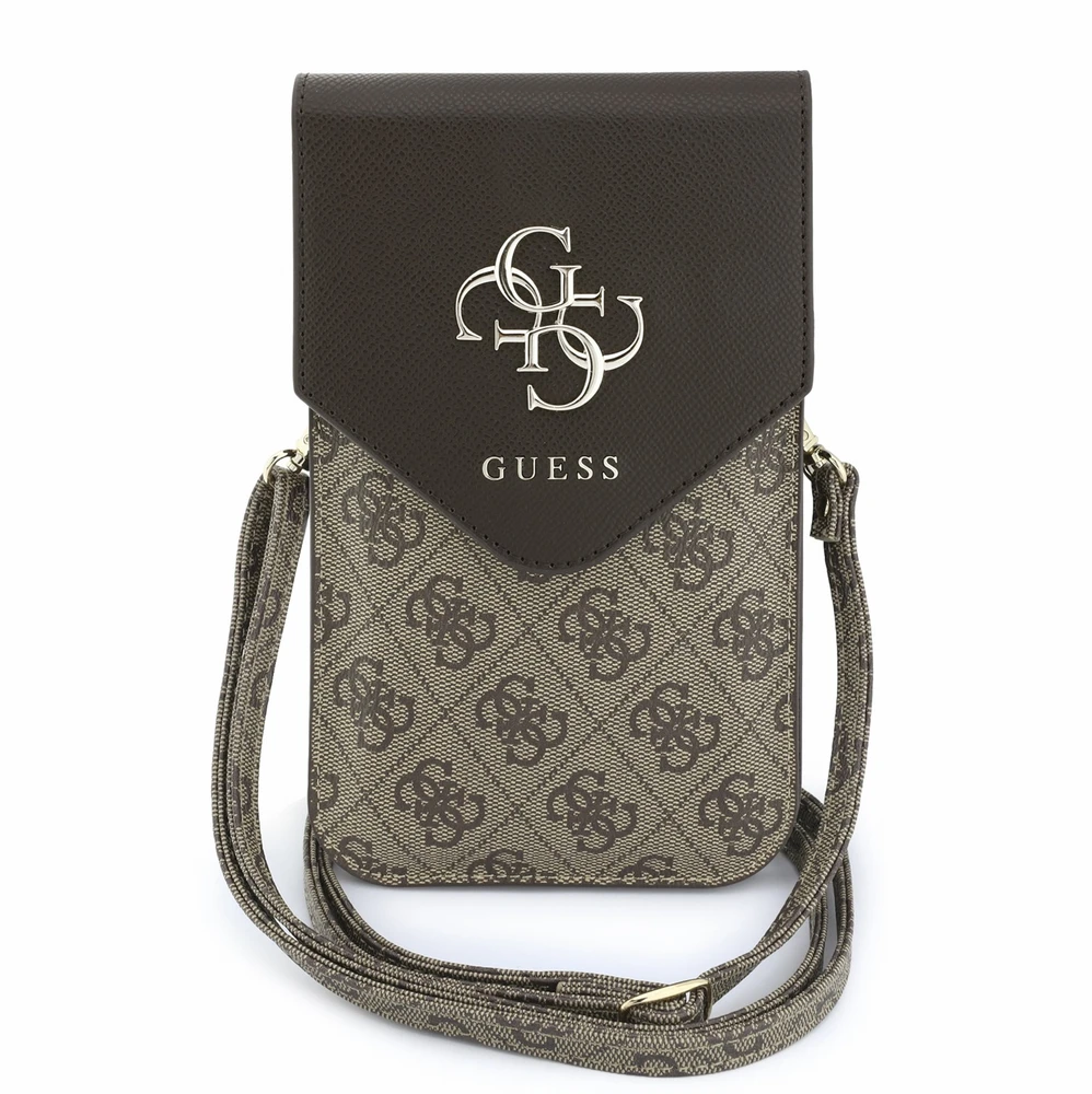 Dėklas Phone bag Guess Graines 4G & Classic Logos ruda