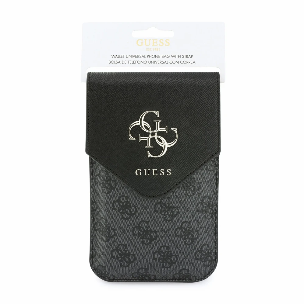 Dėklas Phone bag Guess Graines 4G & Classic Logos juodas
