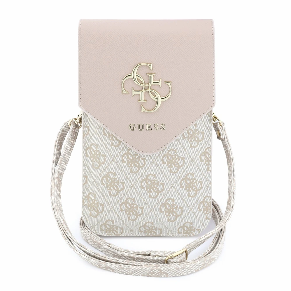 Dėklas Phone bag Guess Graines 4G & Classic Logos pink