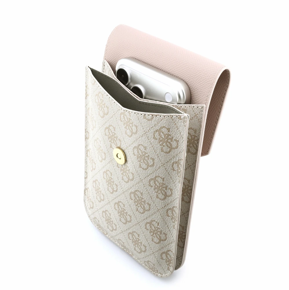Dėklas Phone bag Guess Graines 4G & Classic Logos pink