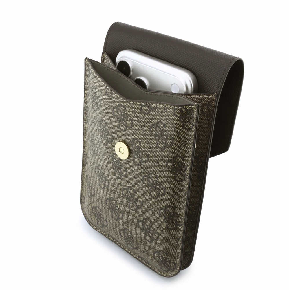 Dėklas Phone bag Guess Graines 4G & Classic Logos ruda