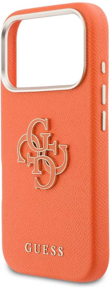 GUESS dėklas IPHONE 17 Pro GUHCP17L5PS4RGGO (PU FW Resin Logo) oranžinis