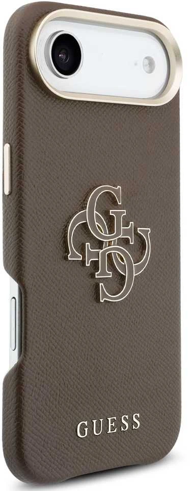 Guess PU Resin Logo dėklas skirtas Apple iPhone Air Brown