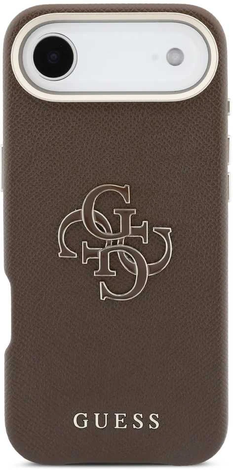 Guess PU Resin Logo dėklas skirtas Apple iPhone Air Brown