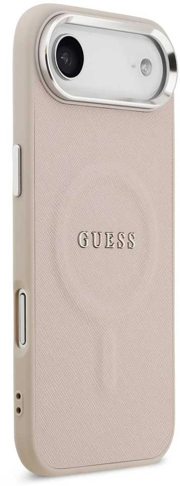 Guess PU Saffiano MagSafe dėklas skirtas Apple iPhone Air rožinės spalvos