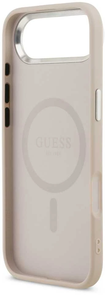 Guess PU Saffiano MagSafe dėklas skirtas Apple iPhone Air rožinės spalvos