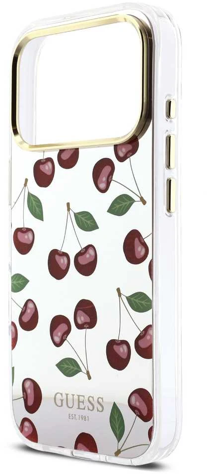 Guess TPU Glitter Cherry MagSafe dėklas skirtas iPhone 17 Pro