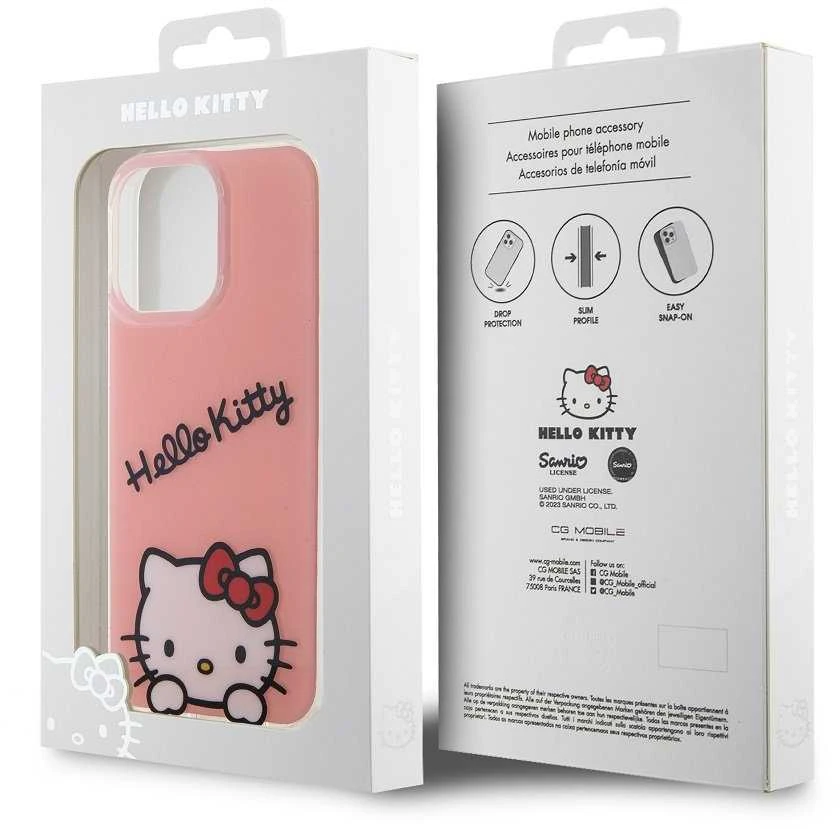 Hello Kitty IML Daydreaming Logo dėklas telefonui Apple iPhone 13 Pro rožinės spalvos