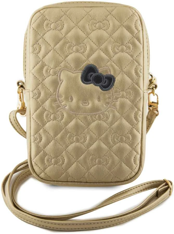Hello Kitty Bag HKPBPEKHBPD aukso spalvos Quilted Bows Strap