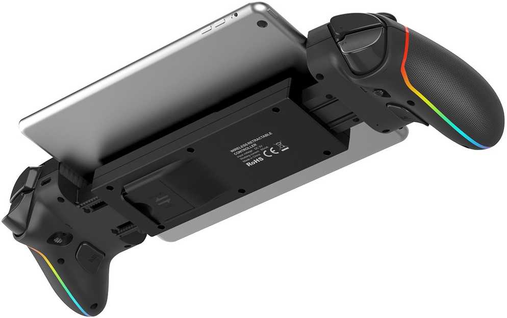 „iPega 9122“ belaidis tempimo RGB žaidimų pultas, skirtas „Android“ / „iOS“ / „PS3“ / „PS4“ / „PC“, juodas