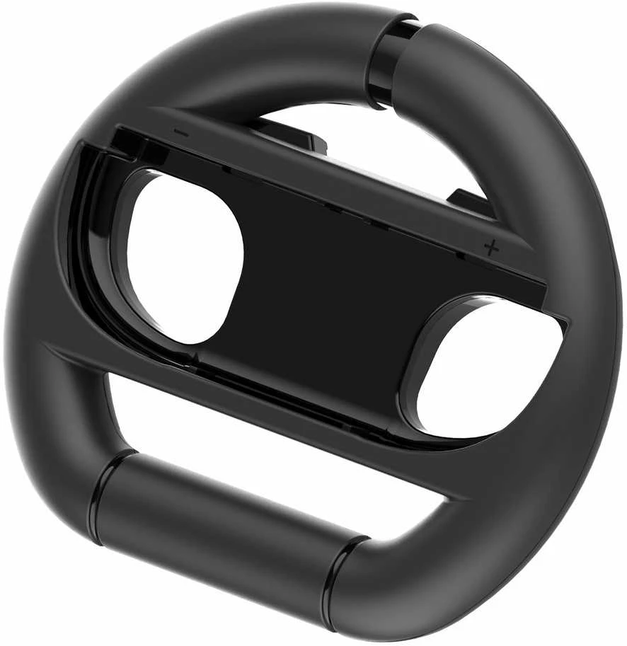 „iPega SW2054“ lenktyninis vairas, skirtas „JoyCon“ valdikliams, „Nintendo Switch 2“, juodas