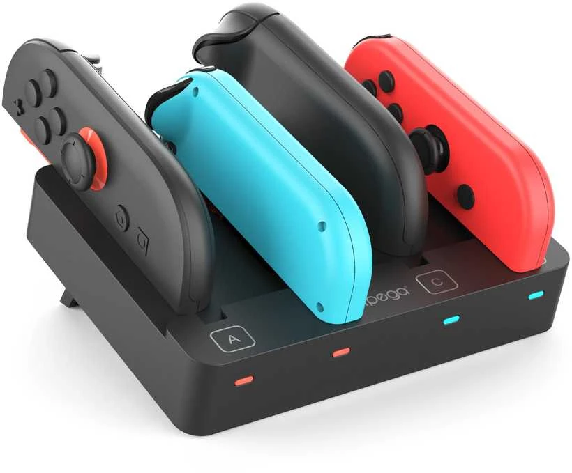 iPega SW2081 Charger Dock for JoyCon Controllers Nintendo Switch 1/2 Juodas