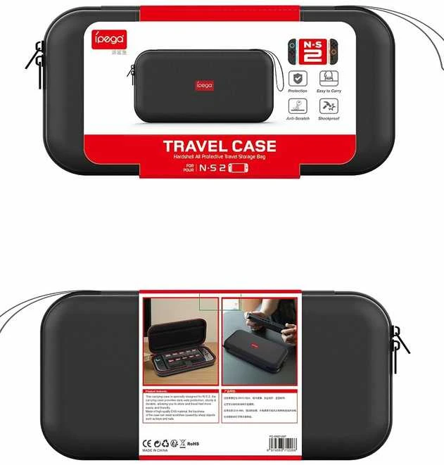 iPega SW2193P Thin Protective dėklas skirtas Nintendo Switch 2 juodos spalvos