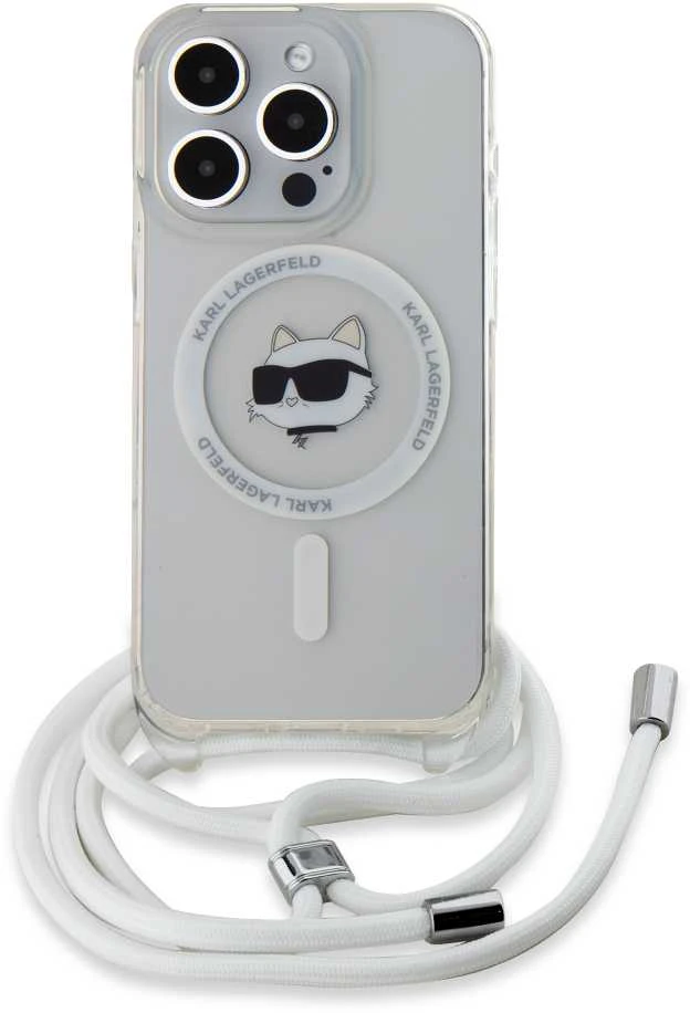 Karl Lagerfeld KLHMP15XHCCHNT Apple iPhone 15Pro Max 6.7″ kietas dėklas skaidrus IML Choupette Head & Cord M