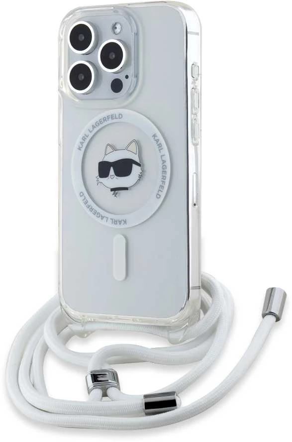Karl Lagerfeld KLHMP15XHCCHNT Apple iPhone 15Pro Max 6.7″ kietas dėklas skaidrus IML Choupette Head & Cord M