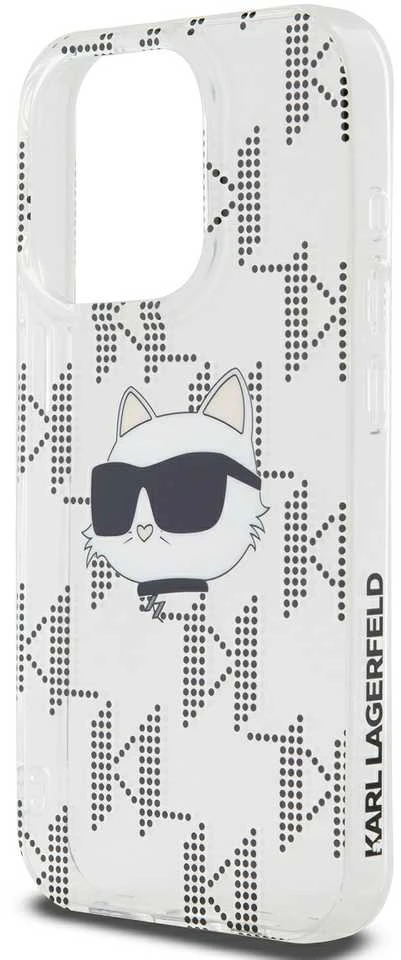 Karl Lagerfeld KLHCP15LHKLPCHT Apple iPhone 15 Pro 6.1″ skaidrus kietas dėklas IML Choupette Head & Monogram