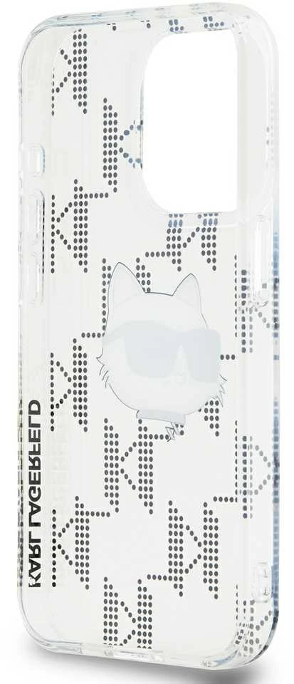 Karl Lagerfeld KLHCP15XHKLPCHT Apple iPhone15 Pro Max 6.7″ skaidrus kietas dėklas IML Choupette Head & Monog