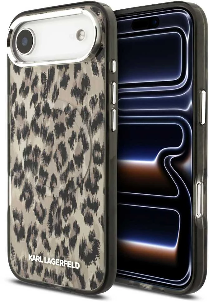 Karl Lagerfeld IML Leopard MagSafe dėklas skirtas Apple iPhone Air Brown