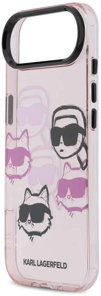 Karl Lagerfeld IML Multi K&CH Heads dėklas skirtas Apple iPhone Air Rožinė