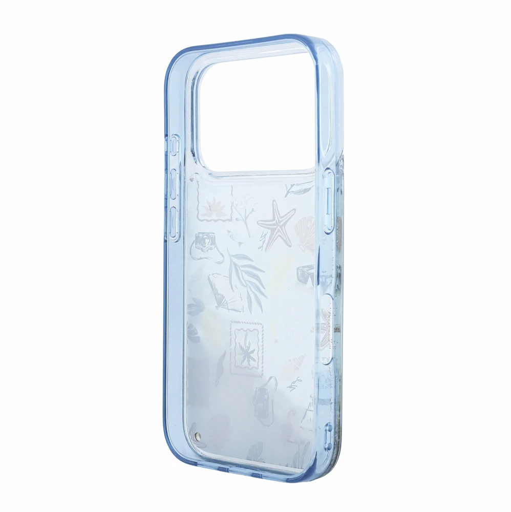 Karl Lagerfeld Liquid Glitter Beach dėklas skirtas iPhone 18 Pro Mėlyna