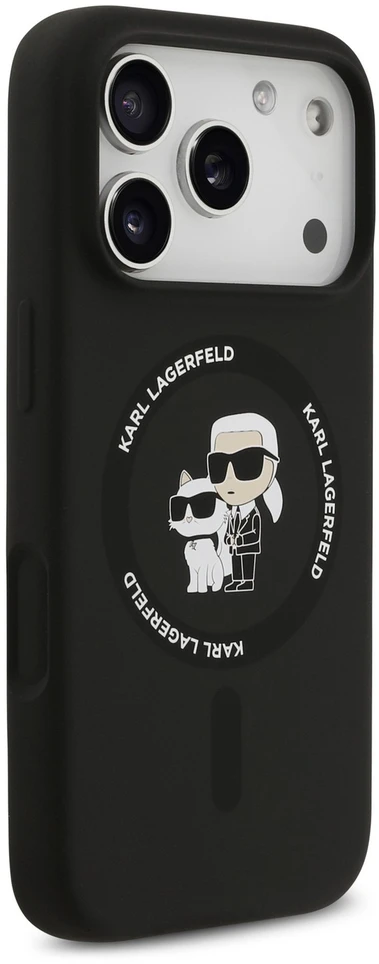 Karl Lagerfeld silikoninis Karl&Choupette žiedinis MagSafe dėklas, skirtas iPhone 18 Pro Max / iPhone 17 Pro Max B
